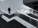 Walking down the stairs
