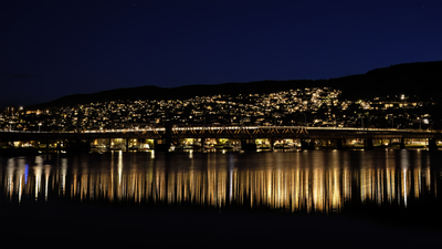 Drammen by night